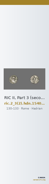 RIC II, Part 3 (second edition) Hadrian 1540-1542 — CANOA