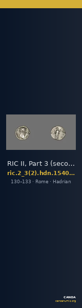 RIC II, Part 3 (second edition) Hadrian 1540-1542 — CANOA