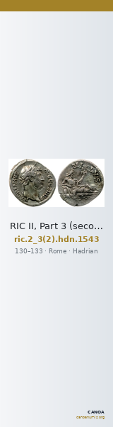 RIC II, Part 3 (second edition) Hadrian 1543 — CANOA
