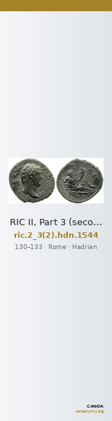 RIC II, Part 3 (second edition) Hadrian 1544 — CANOA