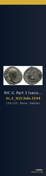 RIC II, Part 3 (second edition) Hadrian 1544 — CANOA