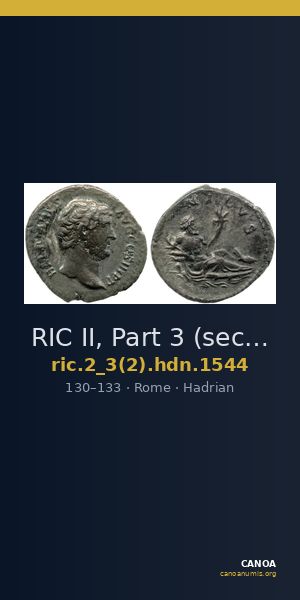 RIC II, Part 3 (second edition) Hadrian 1544 — CANOA