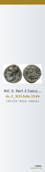 RIC II, Part 3 (second edition) Hadrian 1546 — CANOA