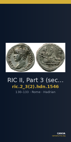 RIC II, Part 3 (second edition) Hadrian 1546 — CANOA
