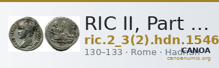 RIC II, Part 3 (second edition) Hadrian 1546 — CANOA