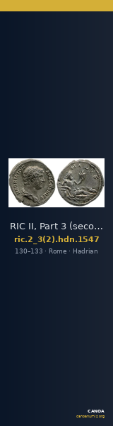 RIC II, Part 3 (second edition) Hadrian 1547 — CANOA
