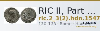 RIC II, Part 3 (second edition) Hadrian 1547 — CANOA