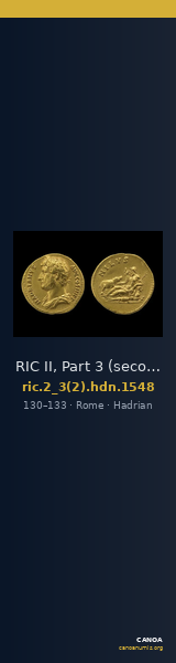 RIC II, Part 3 (second edition) Hadrian 1548 — CANOA
