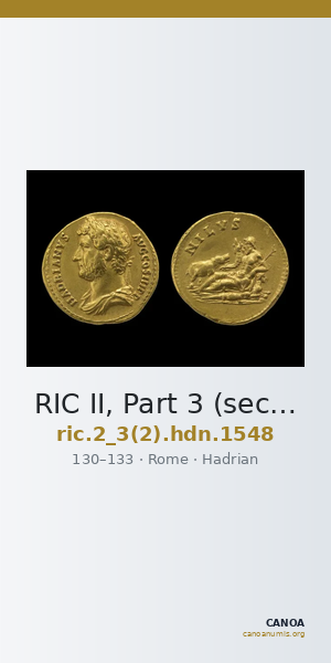 RIC II, Part 3 (second edition) Hadrian 1548 — CANOA