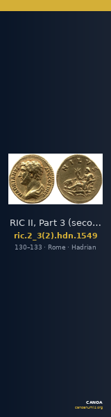RIC II, Part 3 (second edition) Hadrian 1549 — CANOA