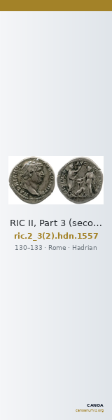 RIC II, Part 3 (second edition) Hadrian 1557 — CANOA