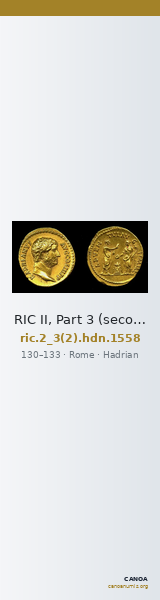 RIC II, Part 3 (second edition) Hadrian 1558 — CANOA