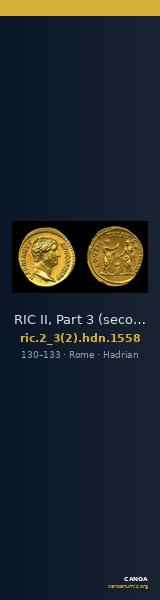 RIC II, Part 3 (second edition) Hadrian 1558 — CANOA