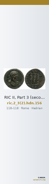 RIC II, Part 3 (second edition) Hadrian 156 — CANOA
