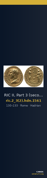 RIC II, Part 3 (second edition) Hadrian 1561 — CANOA
