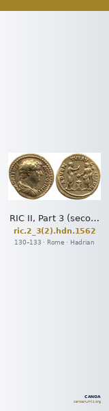 RIC II, Part 3 (second edition) Hadrian 1562 — CANOA