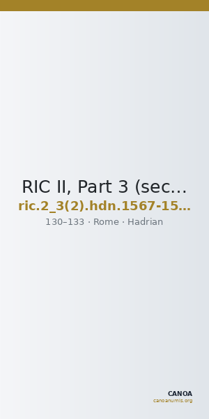 RIC II, Part 3 (second edition) Hadrian 1567-1568 — CANOA