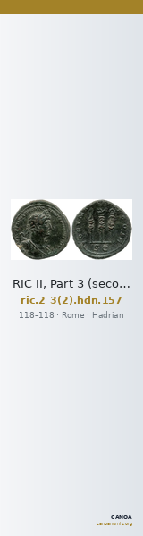 RIC II, Part 3 (second edition) Hadrian 157 — CANOA