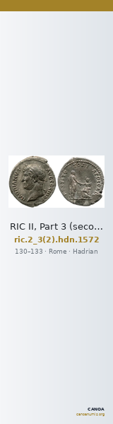 RIC II, Part 3 (second edition) Hadrian 1572 — CANOA