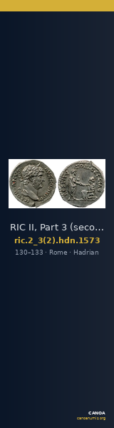 RIC II, Part 3 (second edition) Hadrian 1573 — CANOA