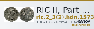 RIC II, Part 3 (second edition) Hadrian 1573 — CANOA