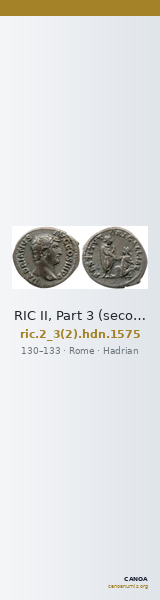 RIC II, Part 3 (second edition) Hadrian 1575 — CANOA