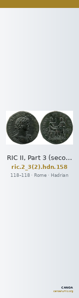 RIC II, Part 3 (second edition) Hadrian 158 — CANOA