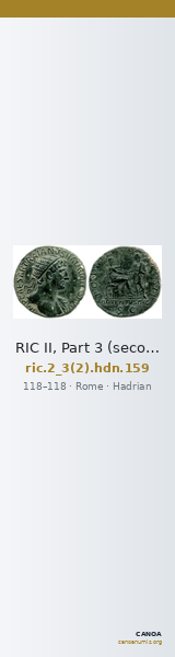 RIC II, Part 3 (second edition) Hadrian 159 — CANOA
