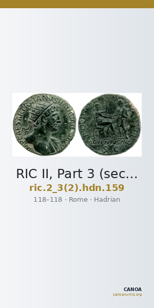 RIC II, Part 3 (second edition) Hadrian 159 — CANOA