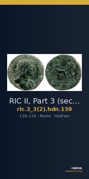 RIC II, Part 3 (second edition) Hadrian 159 — CANOA