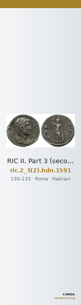 RIC II, Part 3 (second edition) Hadrian 1591 — CANOA