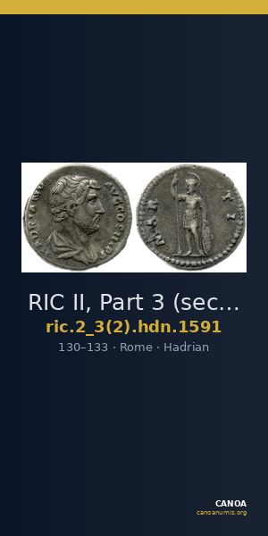 RIC II, Part 3 (second edition) Hadrian 1591 — CANOA