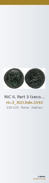 RIC II, Part 3 (second edition) Hadrian 1592 — CANOA
