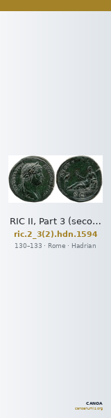 RIC II, Part 3 (second edition) Hadrian 1594 — CANOA