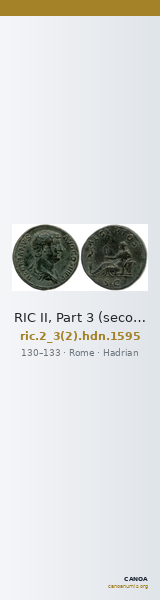 RIC II, Part 3 (second edition) Hadrian 1595 — CANOA
