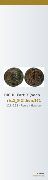 RIC II, Part 3 (second edition) Hadrian 161 — CANOA
