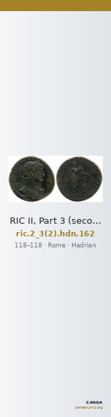 RIC II, Part 3 (second edition) Hadrian 162 — CANOA