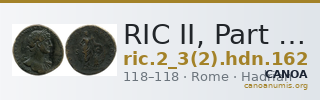 RIC II, Part 3 (second edition) Hadrian 162 — CANOA