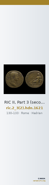 RIC II, Part 3 (second edition) Hadrian 1621 — CANOA