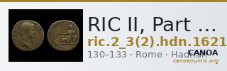 RIC II, Part 3 (second edition) Hadrian 1621 — CANOA