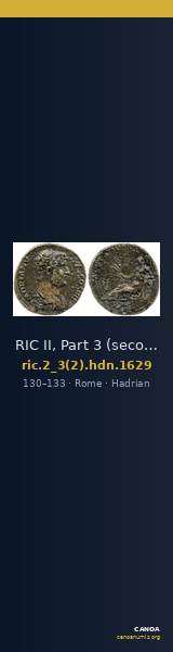 RIC II, Part 3 (second edition) Hadrian 1629 — CANOA