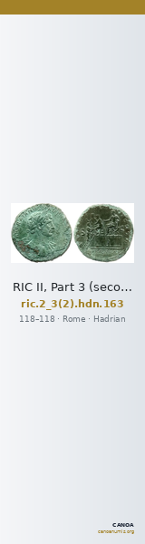 RIC II, Part 3 (second edition) Hadrian 163 — CANOA