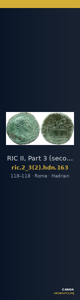 RIC II, Part 3 (second edition) Hadrian 163 — CANOA