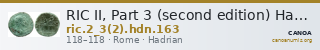 RIC II, Part 3 (second edition) Hadrian 163 — CANOA