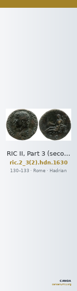 RIC II, Part 3 (second edition) Hadrian 1630 — CANOA