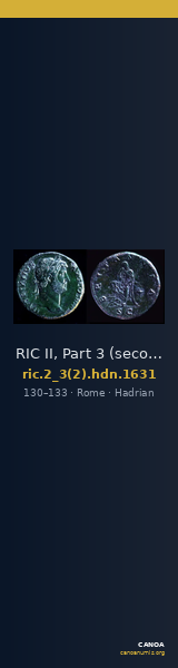RIC II, Part 3 (second edition) Hadrian 1631 — CANOA