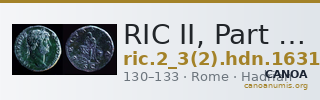RIC II, Part 3 (second edition) Hadrian 1631 — CANOA