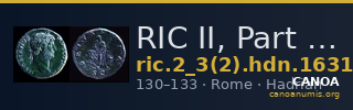 RIC II, Part 3 (second edition) Hadrian 1631 — CANOA