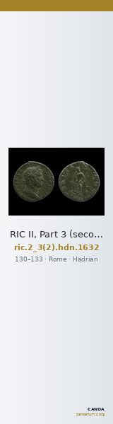 RIC II, Part 3 (second edition) Hadrian 1632 — CANOA