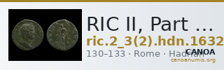 RIC II, Part 3 (second edition) Hadrian 1632 — CANOA